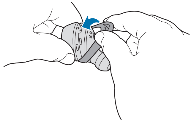 在三星Gear Icon X 2018耳机中安装配件的具体操作步骤截图