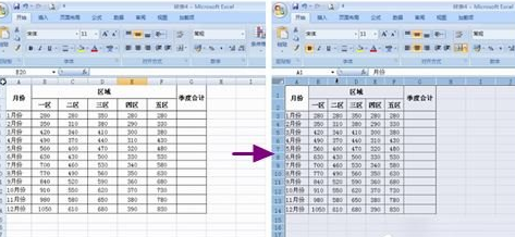 QQ截图20180508160636.png 调整excel2007表格行列宽度的图文讲解截图