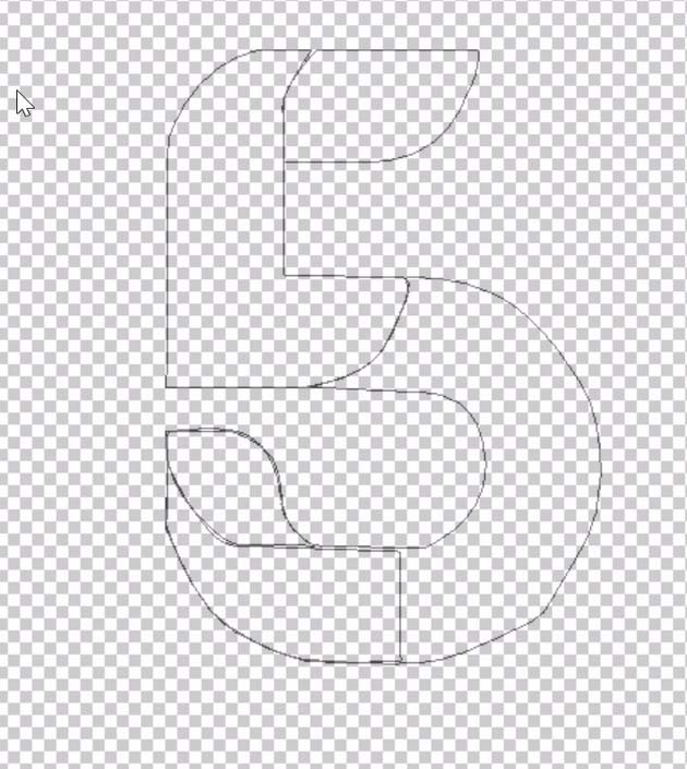 ps制作折叠数字字体效果的详细操作截图