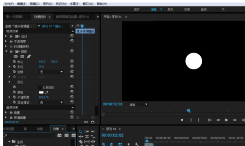 Premiere打造圆形效果的简单操作截图