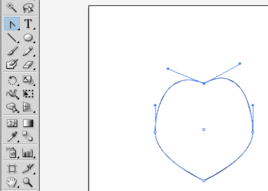 ai使用钢笔工具做出心形的图文操作截图