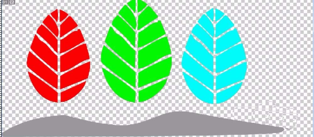 ps做出彩色卡通树木图标的操作流程截图