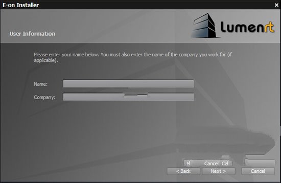 LumenRT进行安装的相关操作内容截图