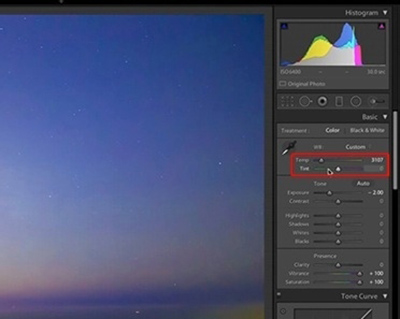 lightroom中处理星空银河照片的具体使用操作截图