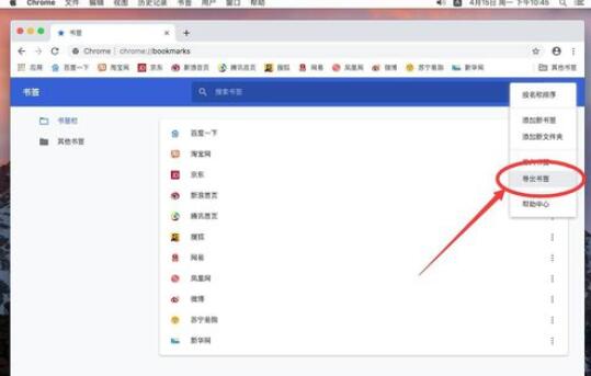 谷歌浏览器Mac版导出书签的操作流程截图