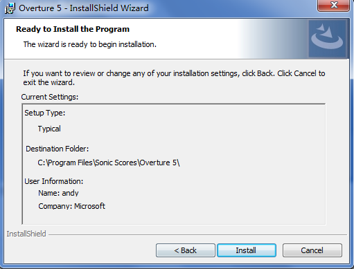Overture软件的详细安装方法步骤截图