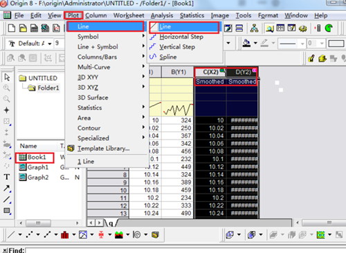 Origin平滑曲线的使用方法截图