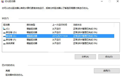 WIN10整理磁盘的详细流程截图