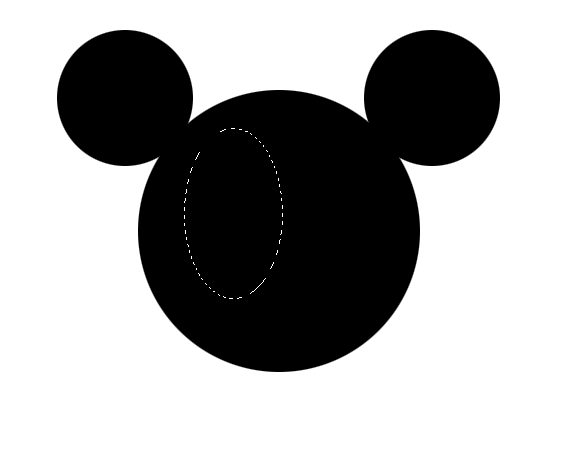 Photoshop设计米老鼠头像的操作过程截图