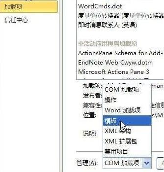 word2010中删除菜单中MathTye加载项的详细方法截图