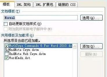 word2010中删除菜单中MathTye加载项的详细方法截图