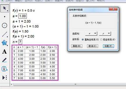 几何画板绘制数列图像的操作方法截图