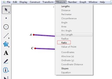 借助几何画板求出线段比的详细方法截图