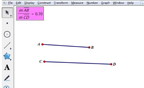借助几何画板求出线段比的详细方法截图