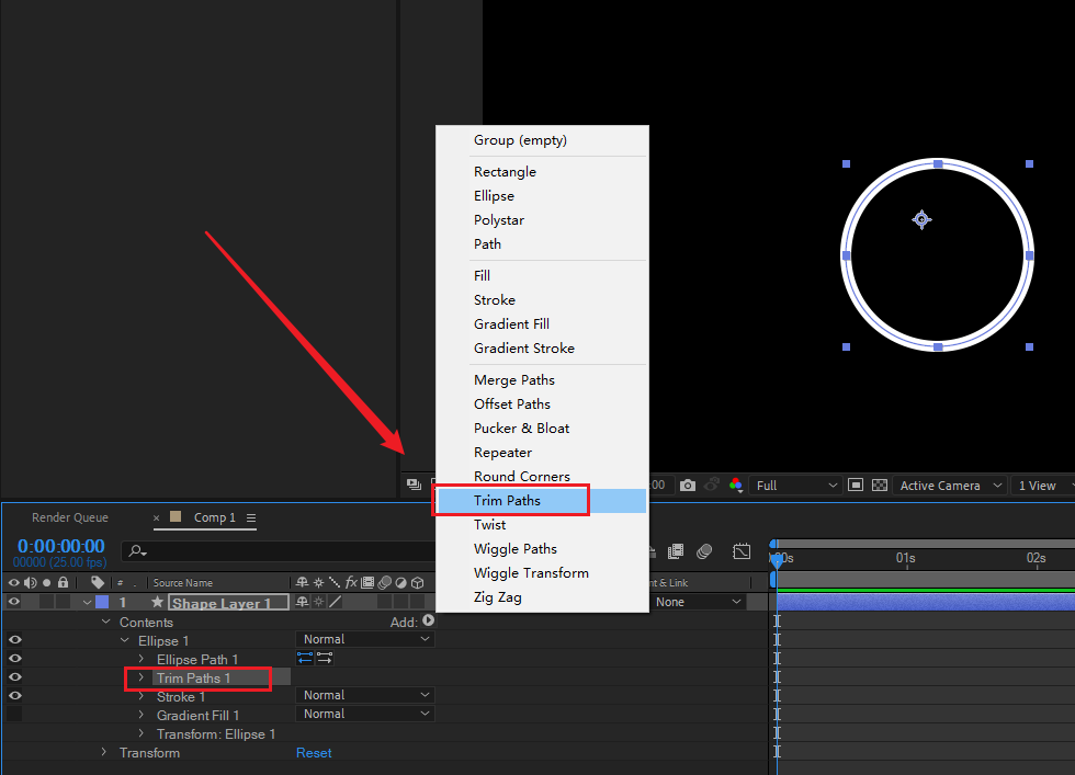 AE怎么制作生长成曲线的动画效果?AE制作生长成曲线的动画效果操作教程截图