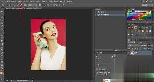 ps橡皮擦功能去掉图片背景并更换背景图片教程(6)