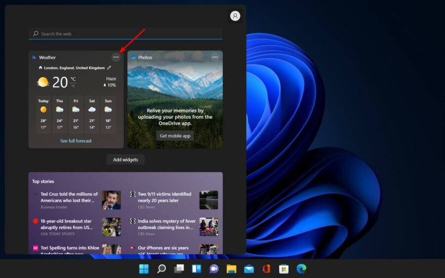 Win11如何删除天气小部件?Win11删除天气小部件的方法