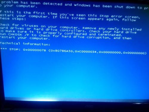 电脑蓝屏代码0x0000007B怎么办?电脑蓝屏代码0x0000007B解决办法