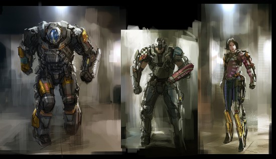 赛博朋克2077制作概念图!机械战甲科技感十足!