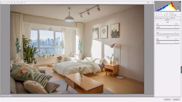 如何使用PS整体调整室内照片变成小清新照片?