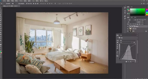 如何使用PS整体调整室内照片变成小清新照片?