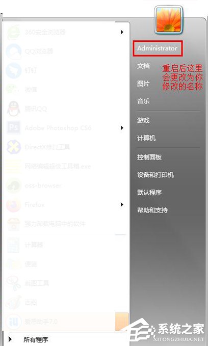 win7怎么更换系统管理员名称?win7修改管理员名称的方法