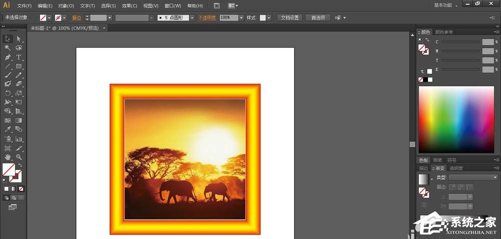 AI怎么给图片添加相框?AI给图片添加相框的方法