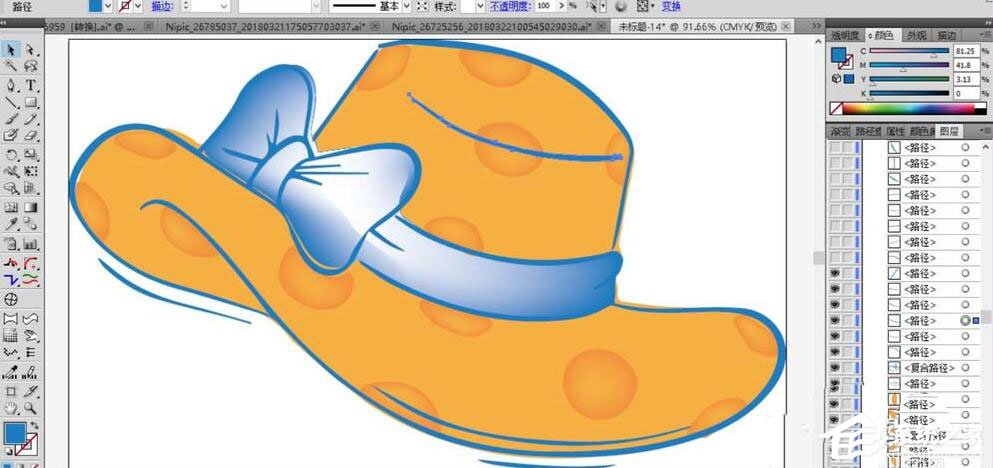 ai怎么制作沙滩帽?ai制作沙滩帽的操作过程