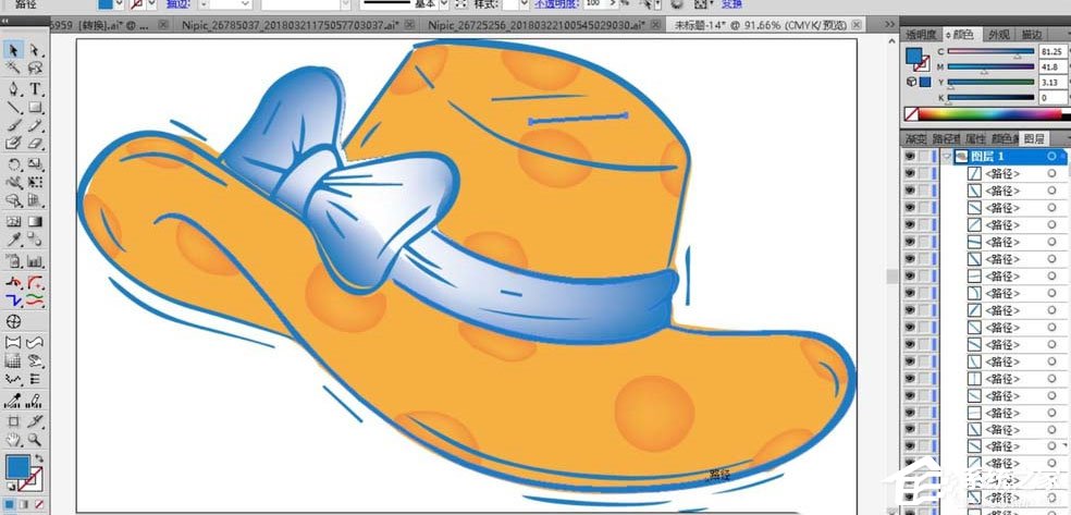 ai怎么制作沙滩帽?ai制作沙滩帽的操作过程