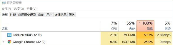 Win10系统下baidunetdisk进程占用磁盘100%怎么解决?