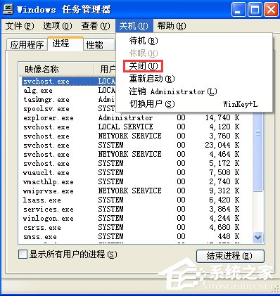 XP电脑关机没反应怎么办?