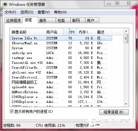 Win7电脑内存使用率高如何解决?