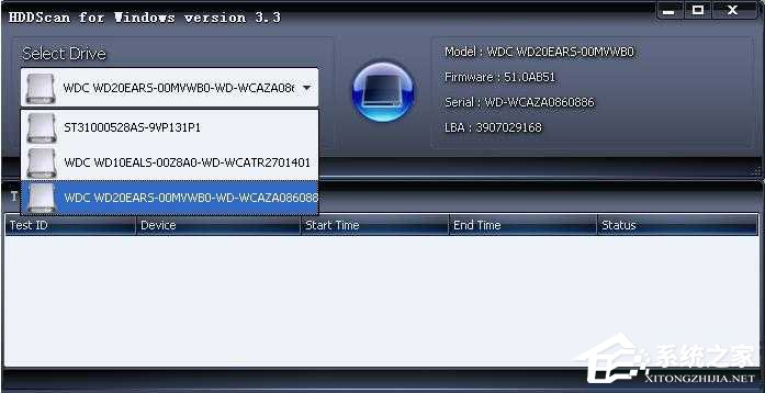 HDDScan检测硬盘使用方法