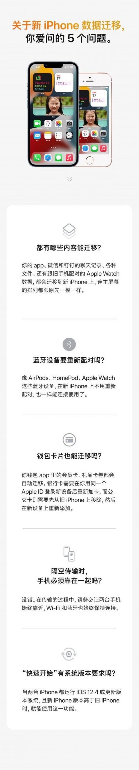 小编教你iPhone13数据迁移有哪些问题。