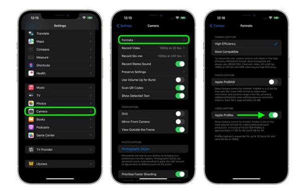 分享iPhone13Pro怎么拍ProRes视频。