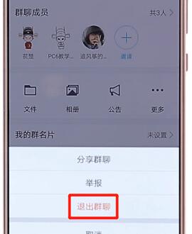 在qq里退群的操作过程讲解截图