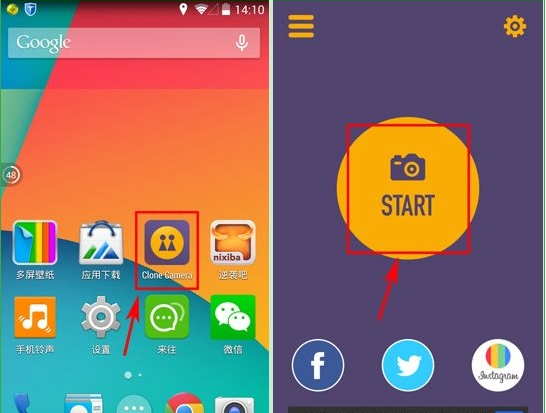 分享克隆相机使用的简单教程。