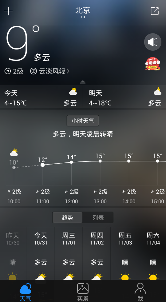 小编教你在最美天气app中删除城市的图文教程。