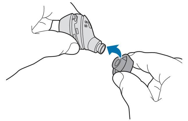 教你在三星Gear Icon X 2018耳机中安装配件的具体操作步骤。