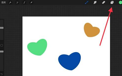 Procreate如何多选图层合并。