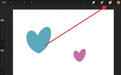 Procreate如何选择多个图层。