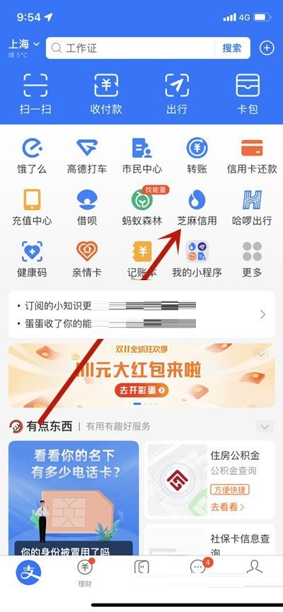 支付宝芝麻证件在什么地方查看。