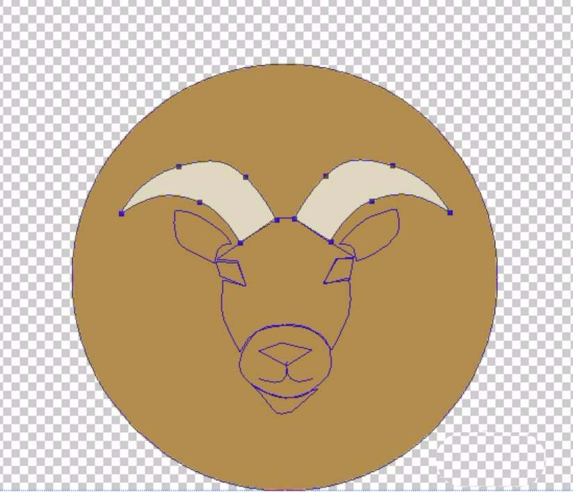 ps手绘圆形金牛座图案的详细操作截图