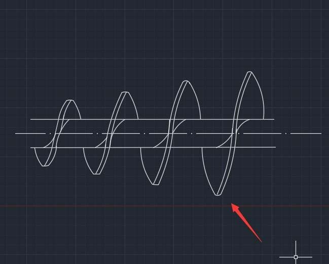 cad制作挤出机螺杆平面图的图文操作截图