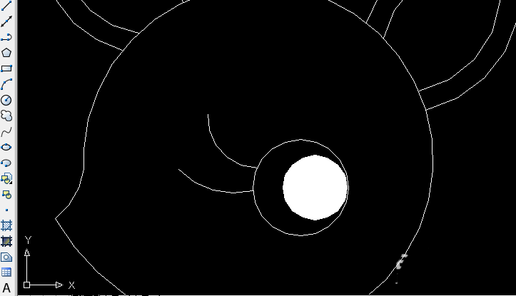CAD制作简笔画梅花鹿的具体操作截图