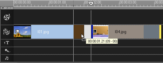 会声会影在覆叠轨中应用转场的简单操作截图