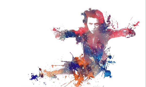 PS合成超酷泼墨效果海报的详细操作截图