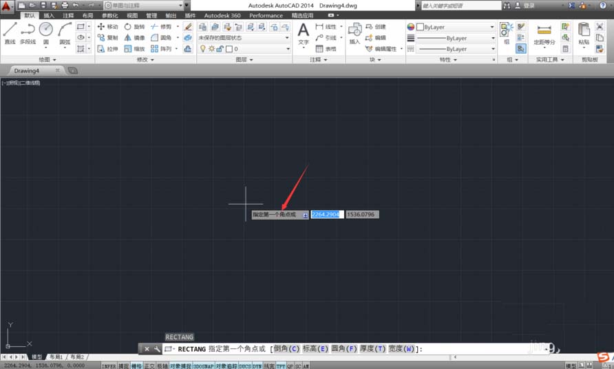 AutoCAD制作有具体参数数据矩形的图文操作截图