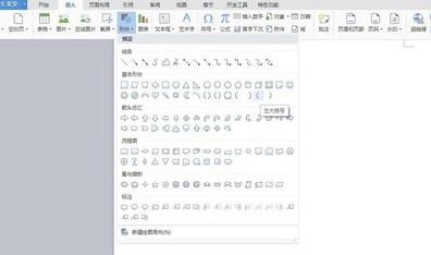 wps文字输入大括号小括号的简单操作截图