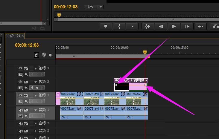 premiere为视频添加黑场过渡的具体操作方法截图
